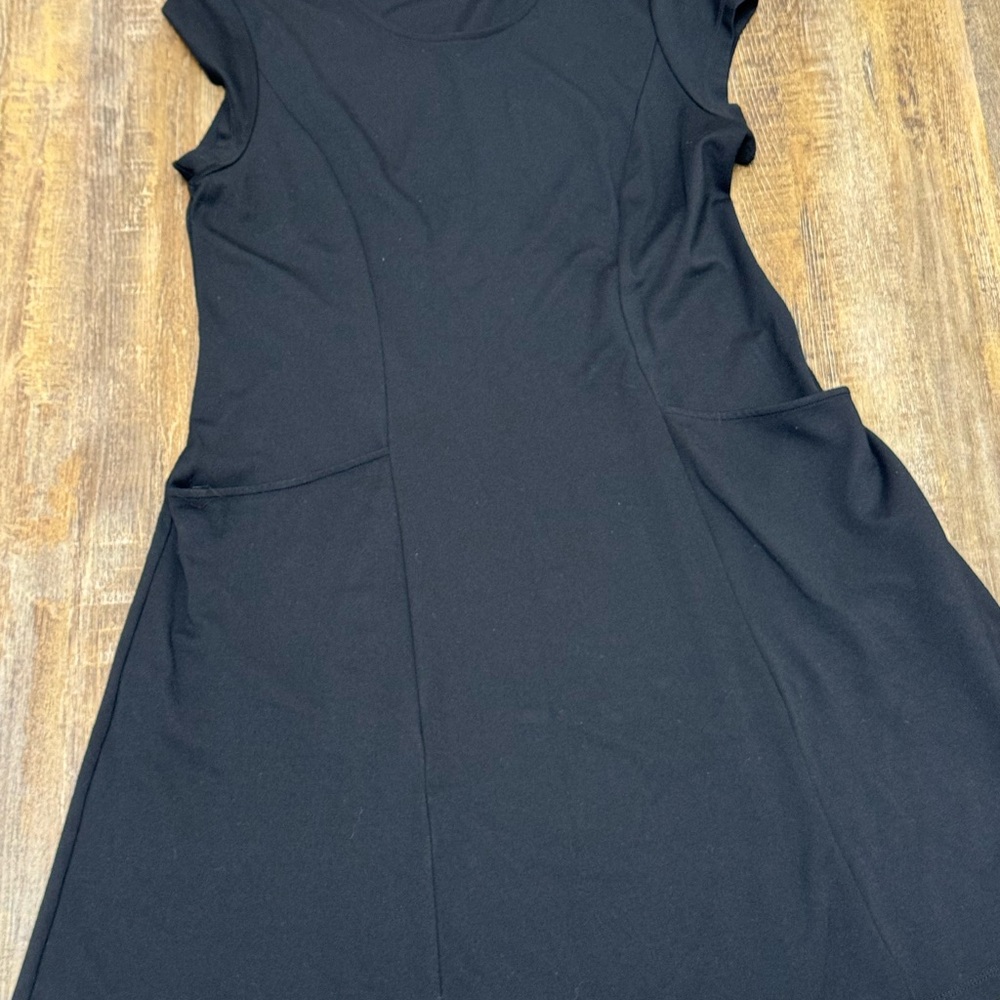 Coldwater Creek Black Pocket Knit Dress Size M Casual Minimalist - Picture 13 of 13